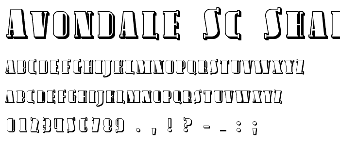 Avondale SC Shaded font